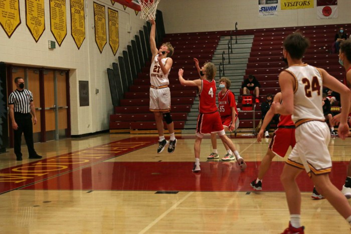 Ben is playing basketball with his friends