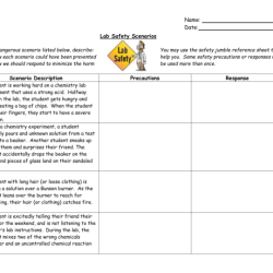 Lab safety scenarios worksheet answer key pdf